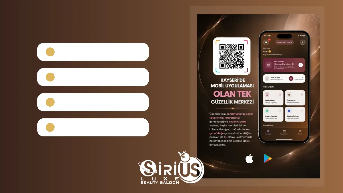 Sirius mobil uygulama ekranı